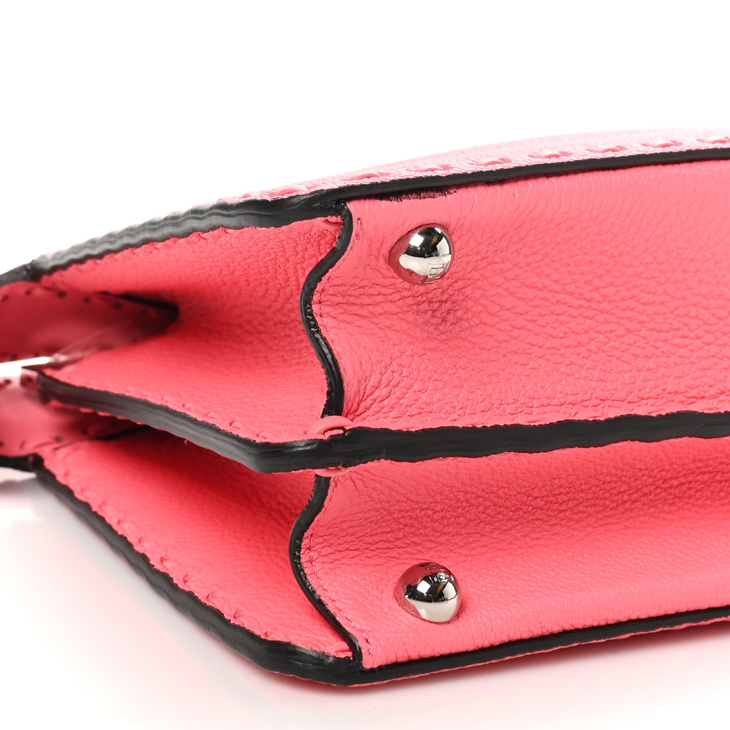 Cuoio Roma Sellerissima Nappa Sintetica Tape Stitch Small Peekaboo I SEE U Satchel Pink Dalia