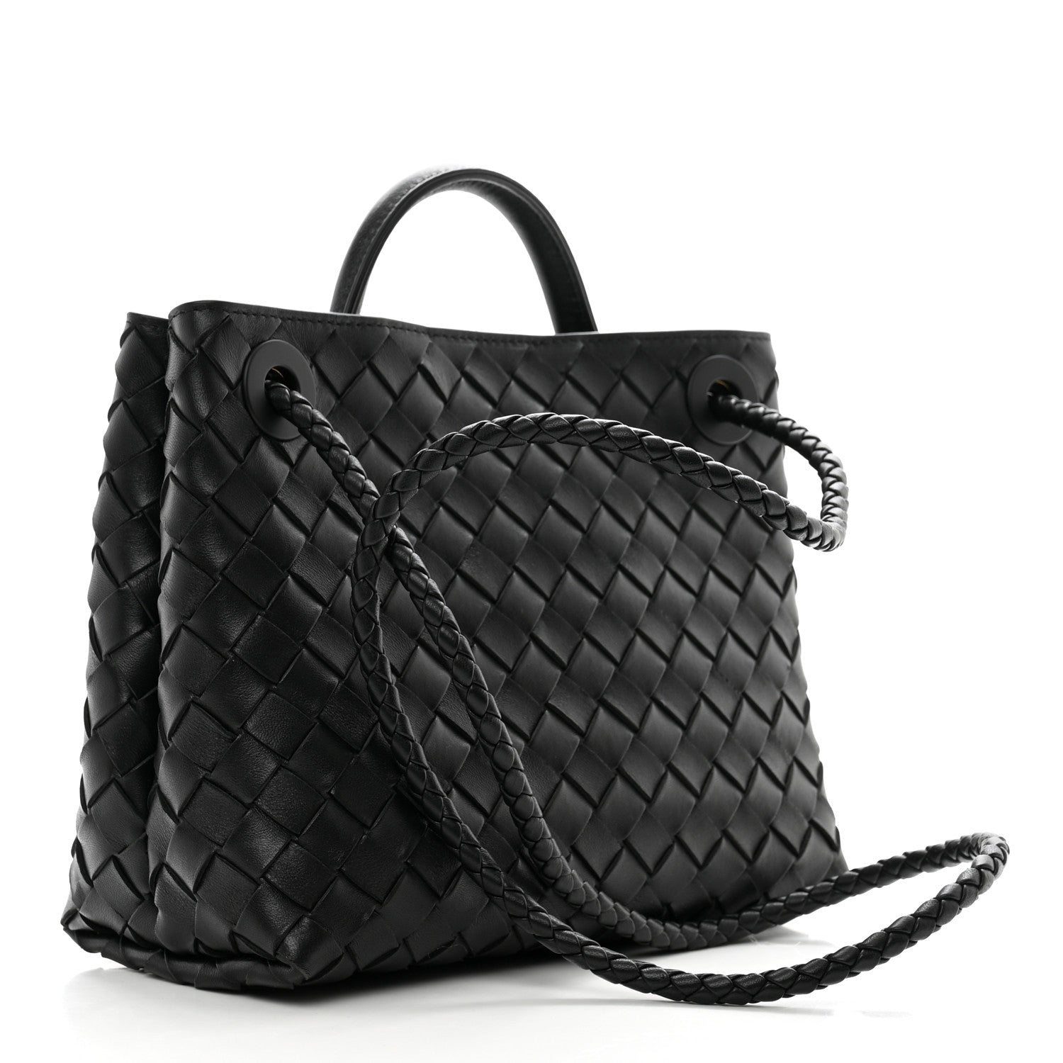 Bottega Veneta Nappa Intrecciato Small Andiamo Shoulder Bag Black 3 of 11