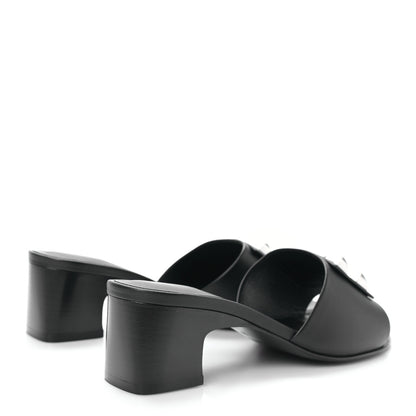 Hermes Calfskin Dreamy Sandals 37 Black 4 of 9
