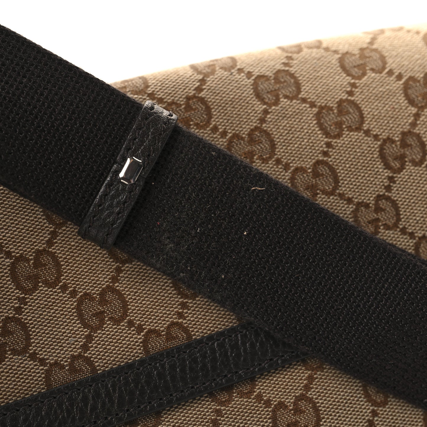 Monogram Large Flap Messenger Bag Beige Dark Brown