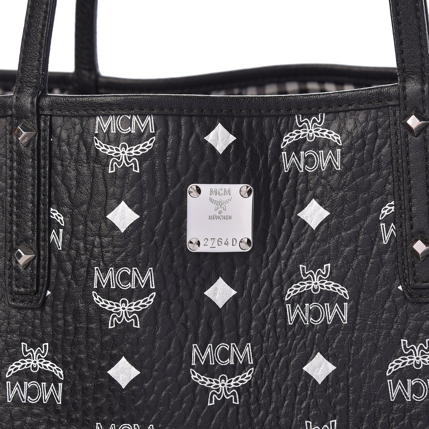 Visetos Medium Reversible Shopper Tote Black