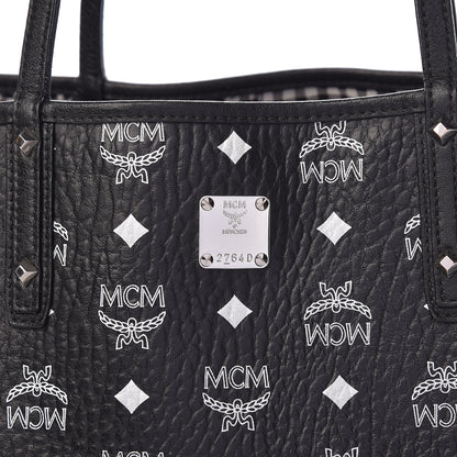 MCM Visetos Medium Reversible Shopper Tote Black 13 of 22