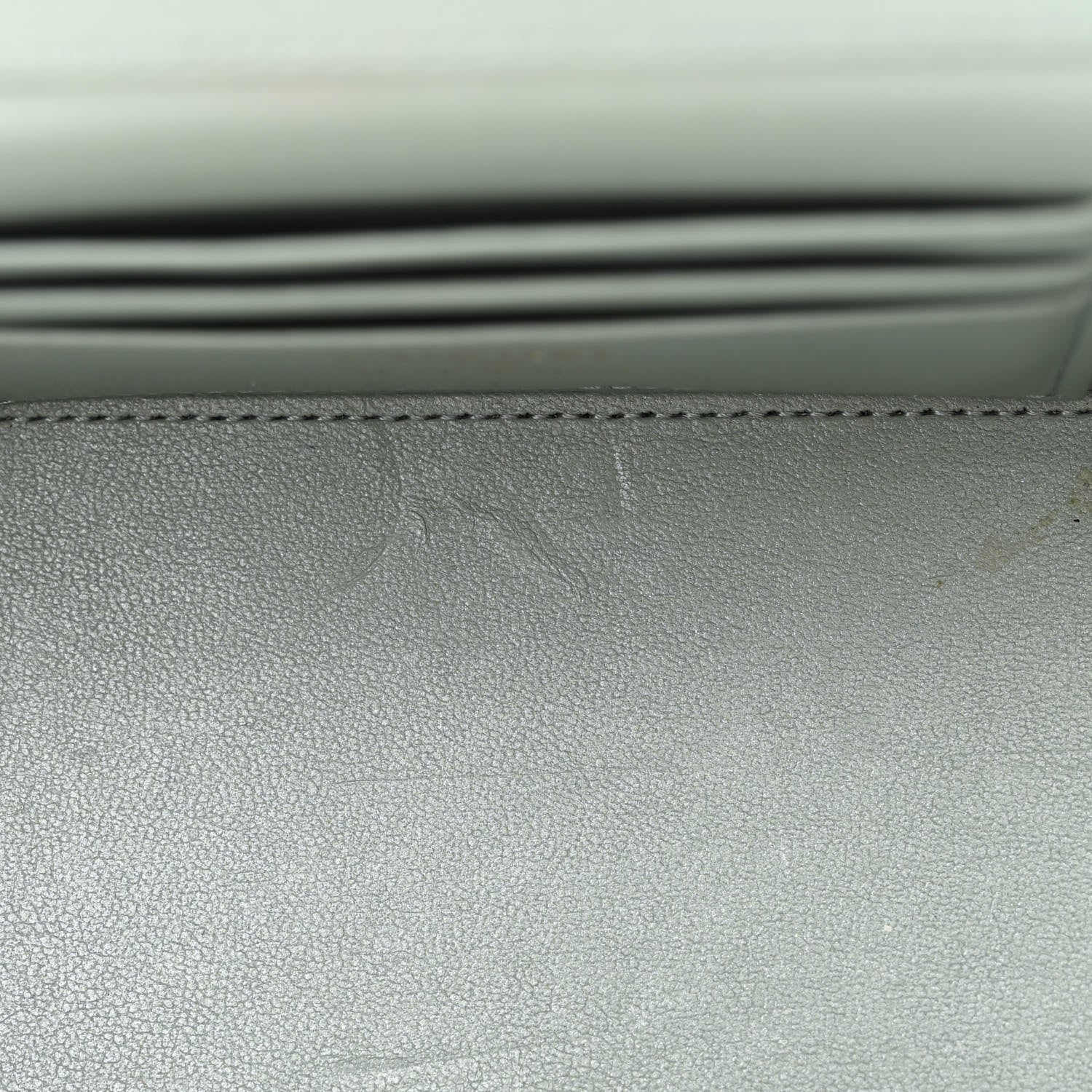 Chanel Metallic Lambskin Quilted Small CC Dynasty Vanity Case With Chain Grey 10 of 14