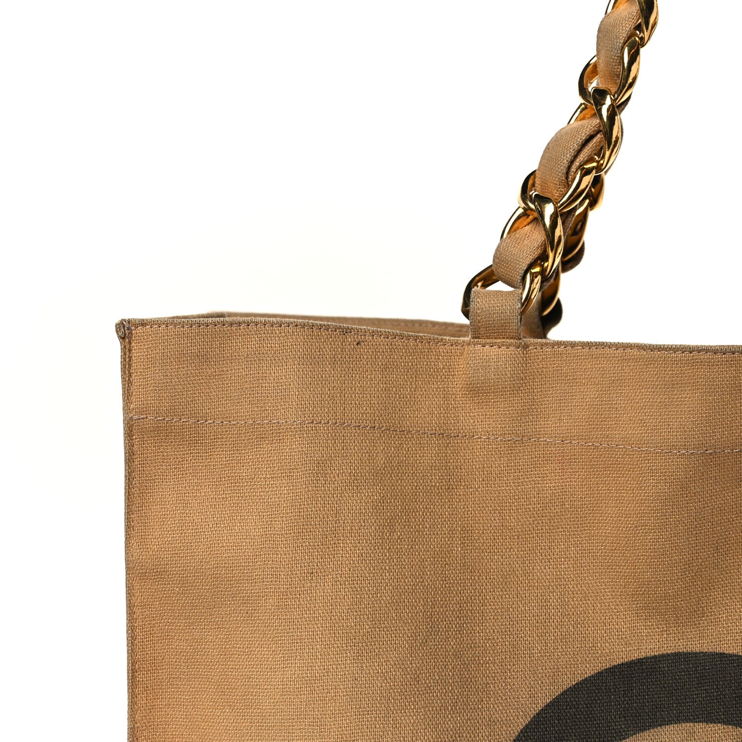 Chanel Canvas CC Logo Shopping Tote Beige 16 of 17