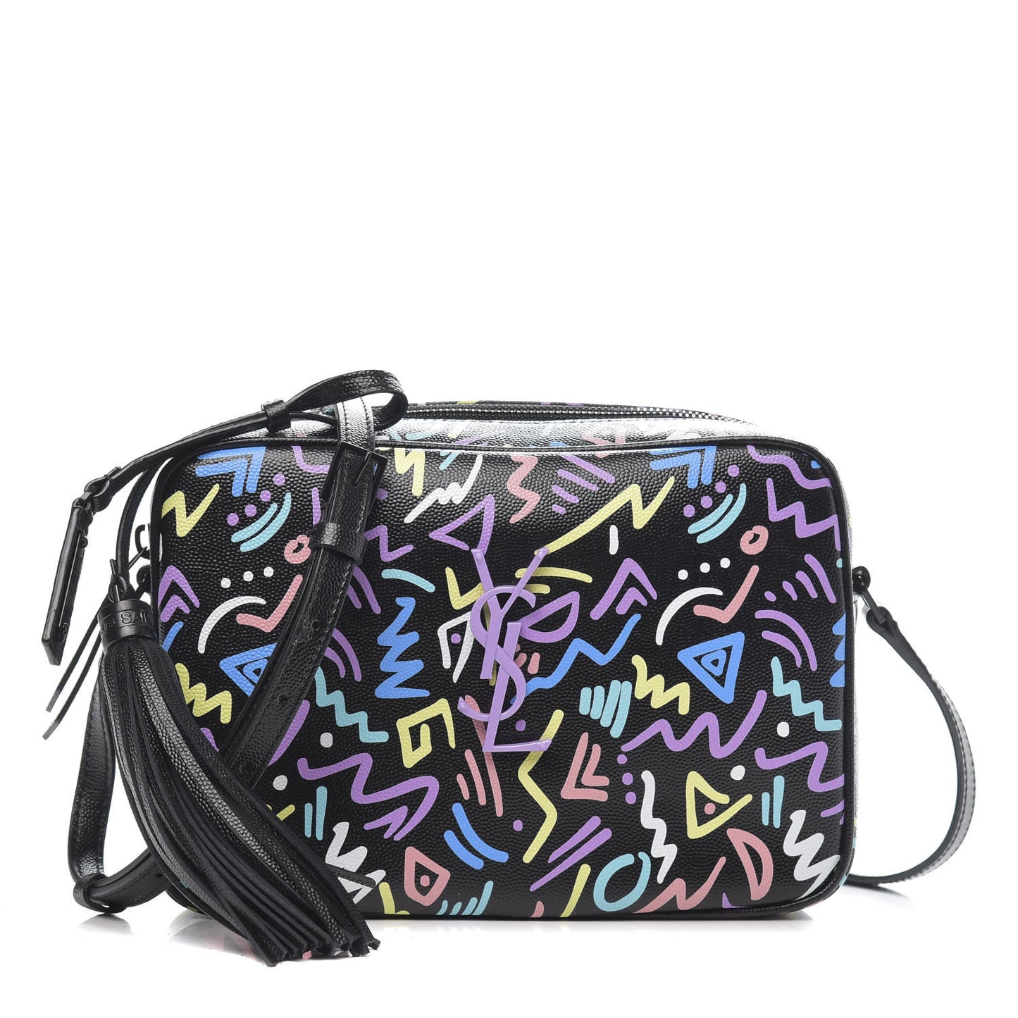 Grain De Poudre Medium Classic Monogram Multicolor Graphic Print Lou Camera Bag Black