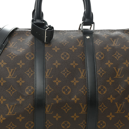 Louis Vuitton Monogram Macassar Keepall Bandouliere 45 6 of 8