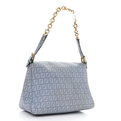 Fendi Zucchino Spalmati Forever Mama Baguette Celeste 3 of 15