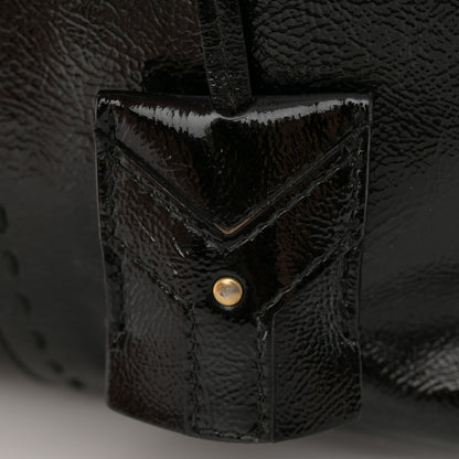 Saint Laurent Textured Patent Calfskin Large Muse Black 13 of 15