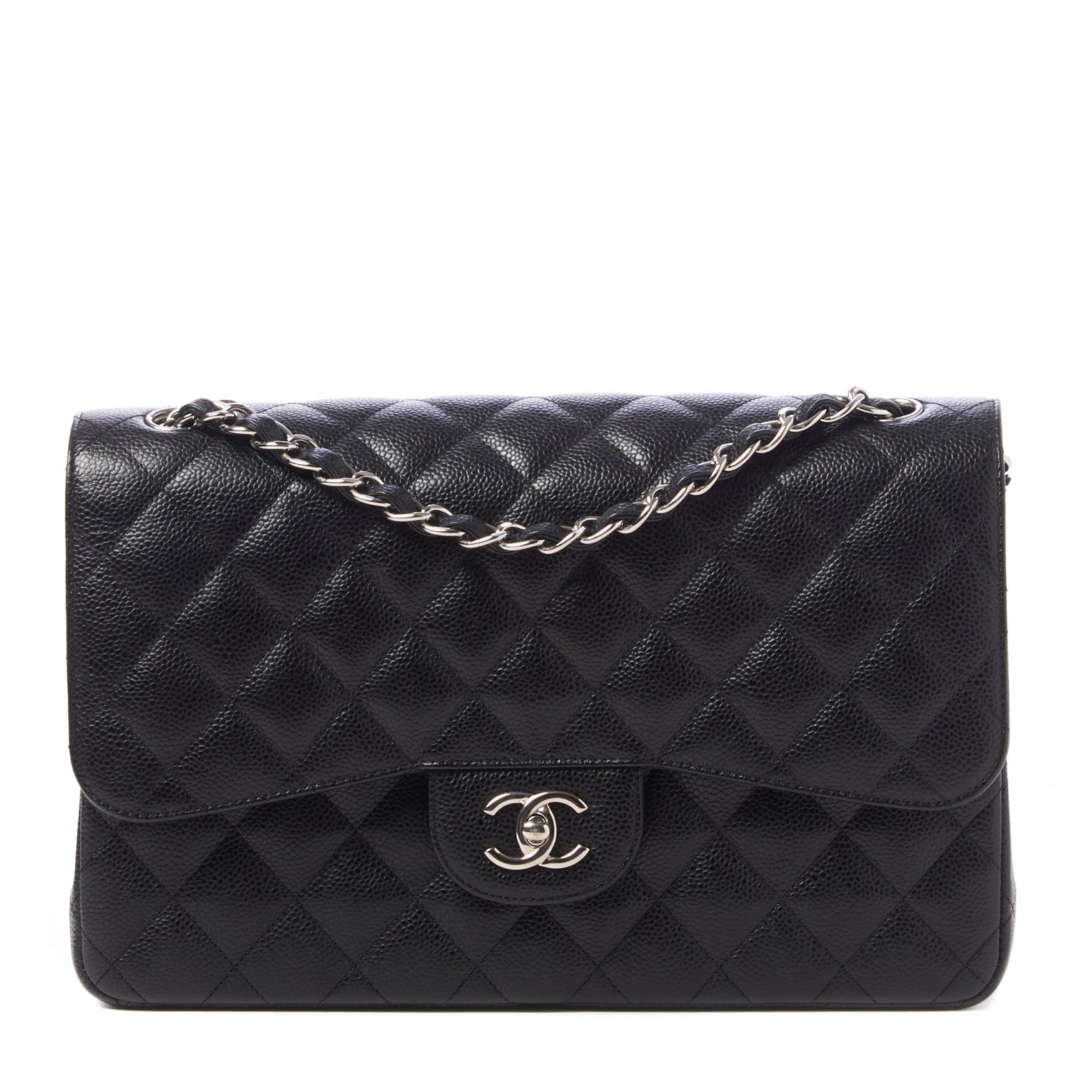 Chanel Caviar Quilted Jumbo Double Flap Black 1 of 11