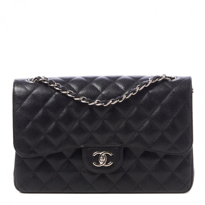 Chanel Caviar Quilted Jumbo Double Flap Black 1 of 11