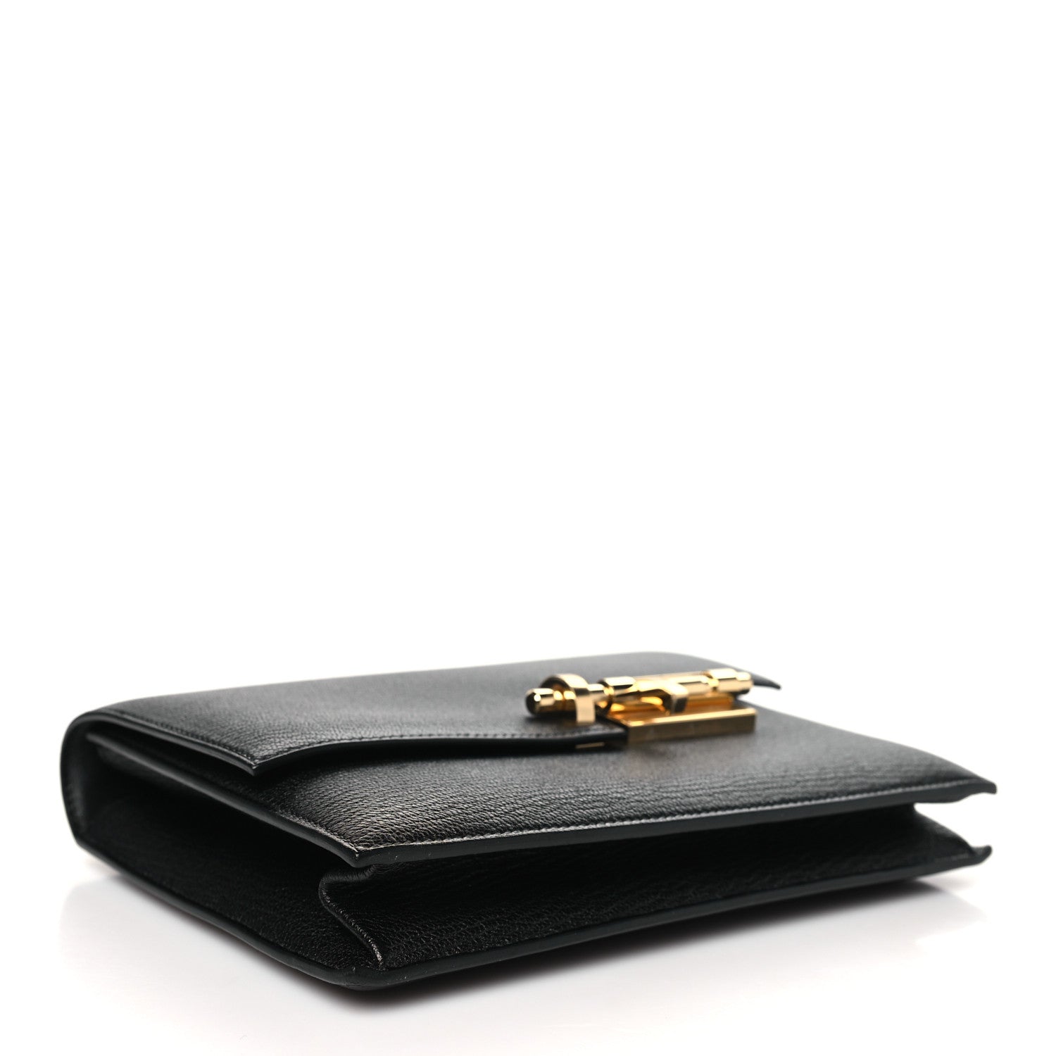 Hermes Chevre Mysore Verrou Clutch Black 4 of 10