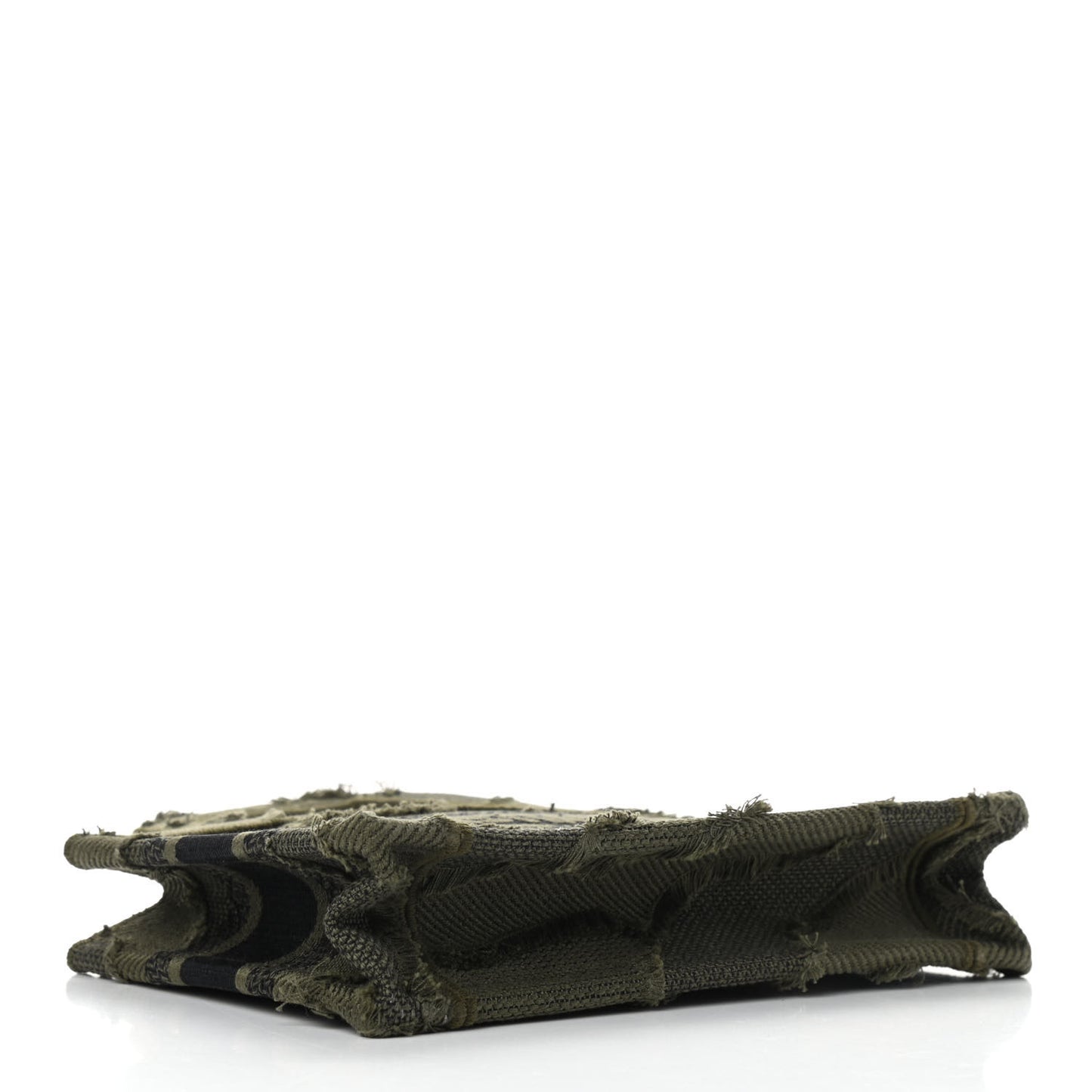 Canvas Embroidered Camouflage Mini Book Tote Green