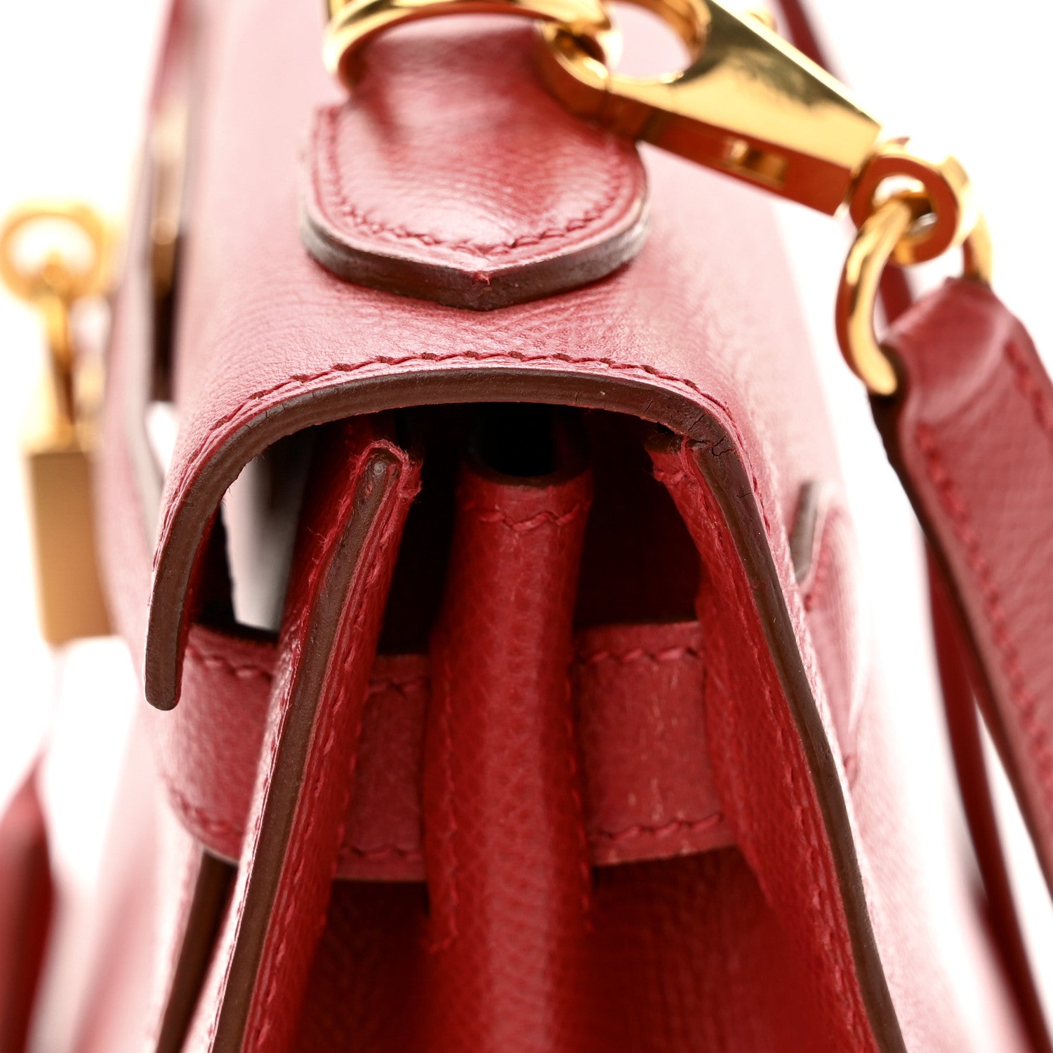 Hermes Courchevel Kelly Sellier 28 Rouge Vif 9 of 14