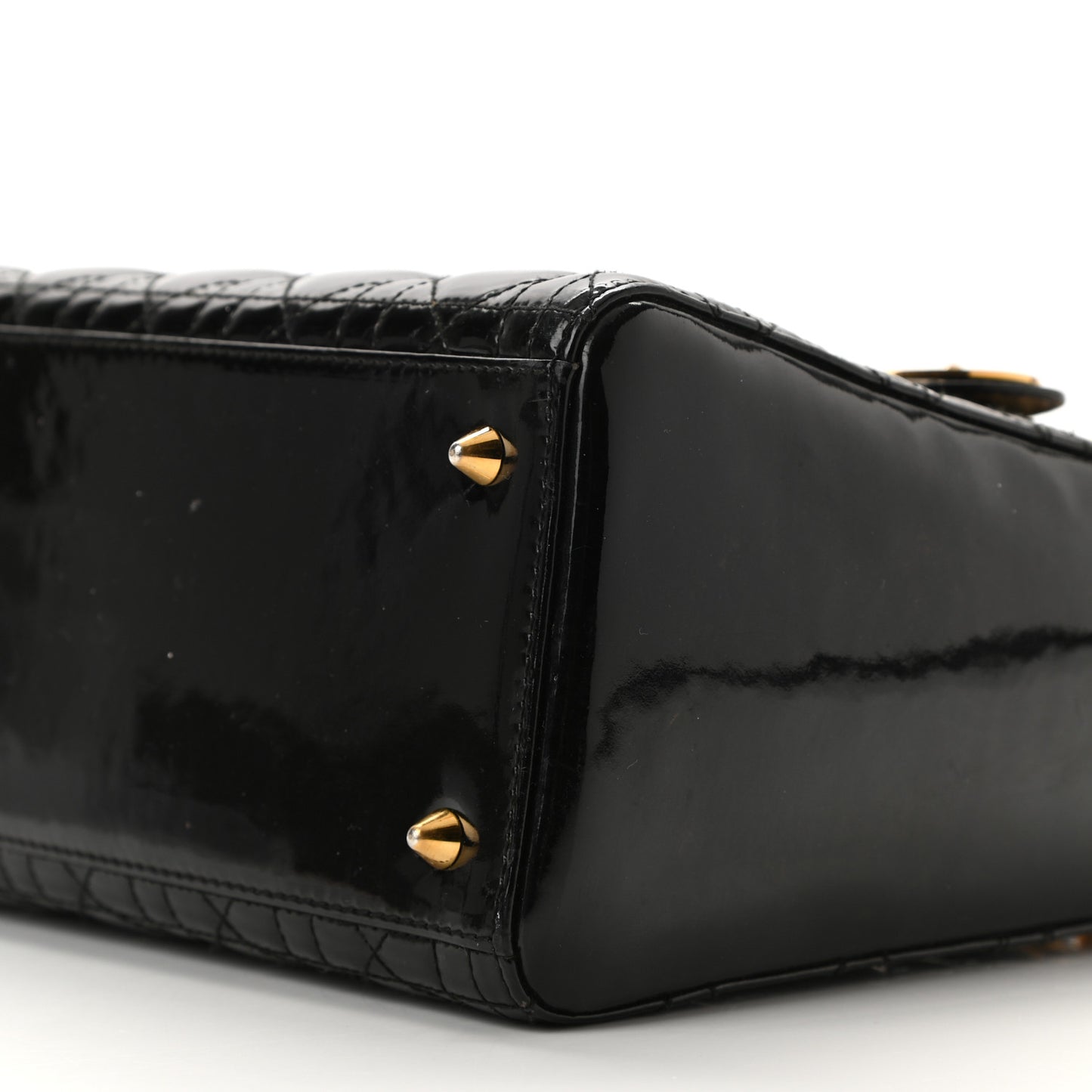 Patent Cannage Medium Lady Dior Black