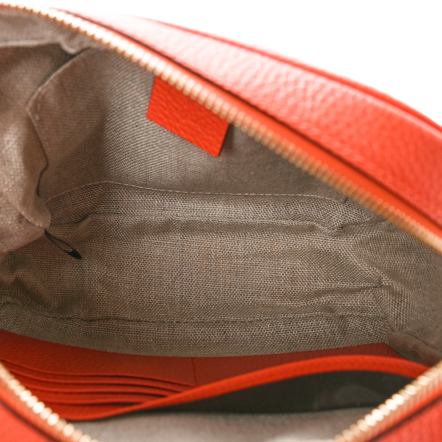 Gucci Monogram Dollar Calfskin Mini Bree Messenger Bag Beige Ebony Sun Orange 5 of 8
