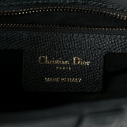 Christian Dior Grained Calfskin Saddle Bag With Strap Black 6 of 11