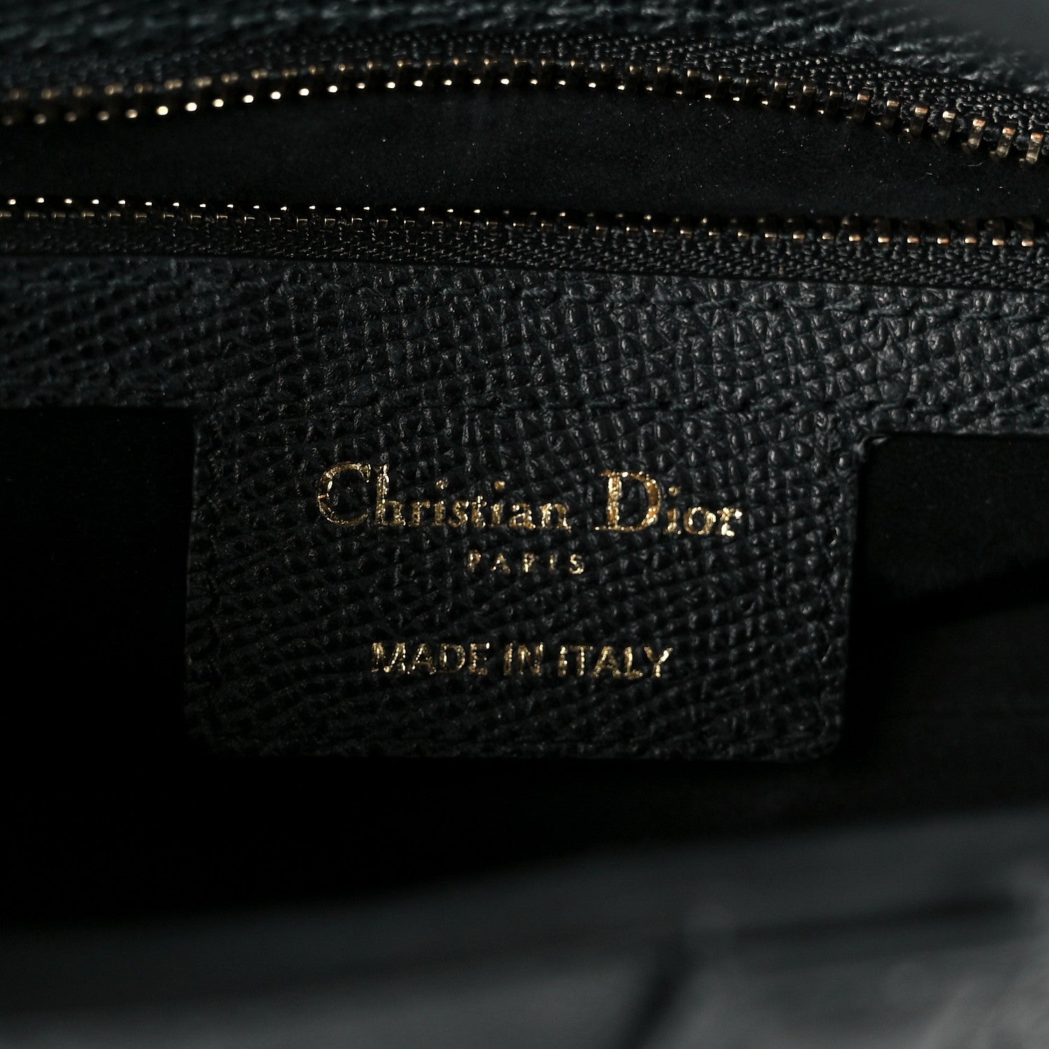 Christian Dior Grained Calfskin Saddle Bag With Strap Black 6 of 10