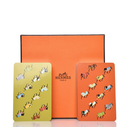 Hermes Paradise Bride Playing Cards 2 Pack Potiron Vert Mousse 4 of 4
