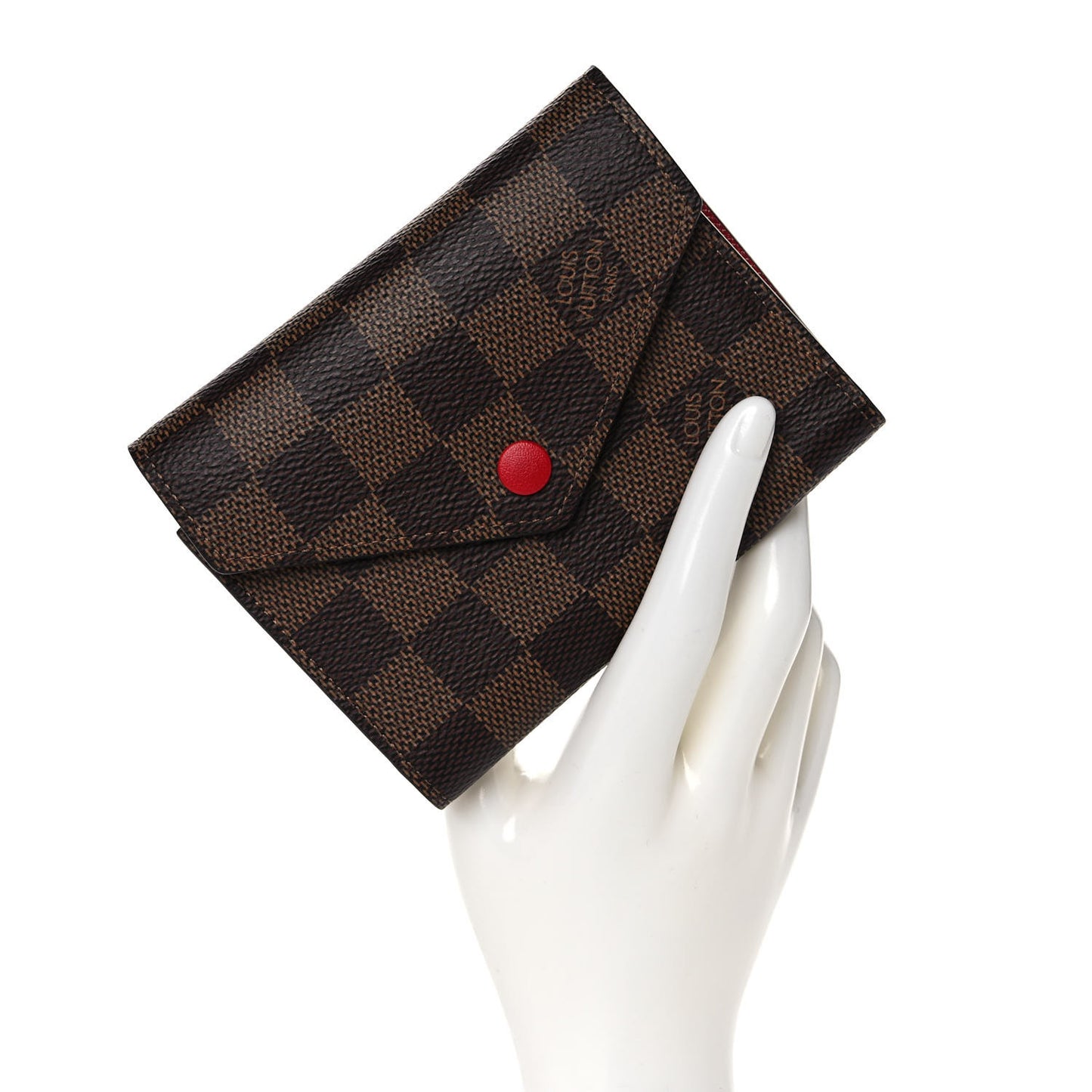 Damier Ebene Victorine Wallet Red