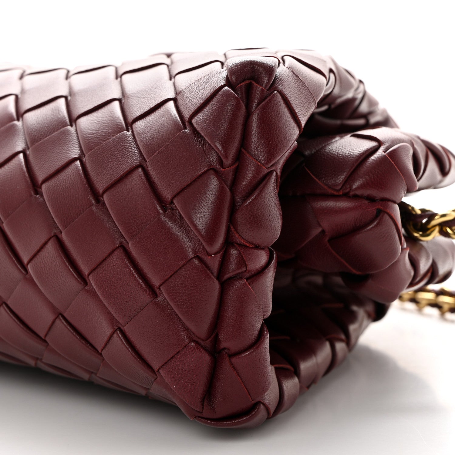 Bottega Veneta Nappa Intrecciato Teen The Lauren 1980 Clutch With Chain Barolo 10 of 10