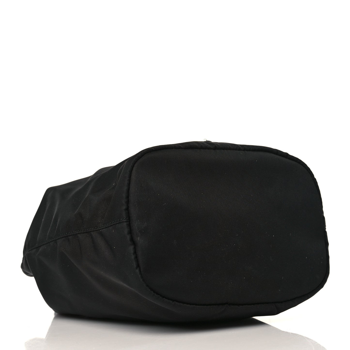 Saffiano Tessuto Nylon Vela Bucket Wristlet Black