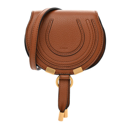 Chloe Calfskin Nano Marcie Saddle Bag Tan 1 of 10