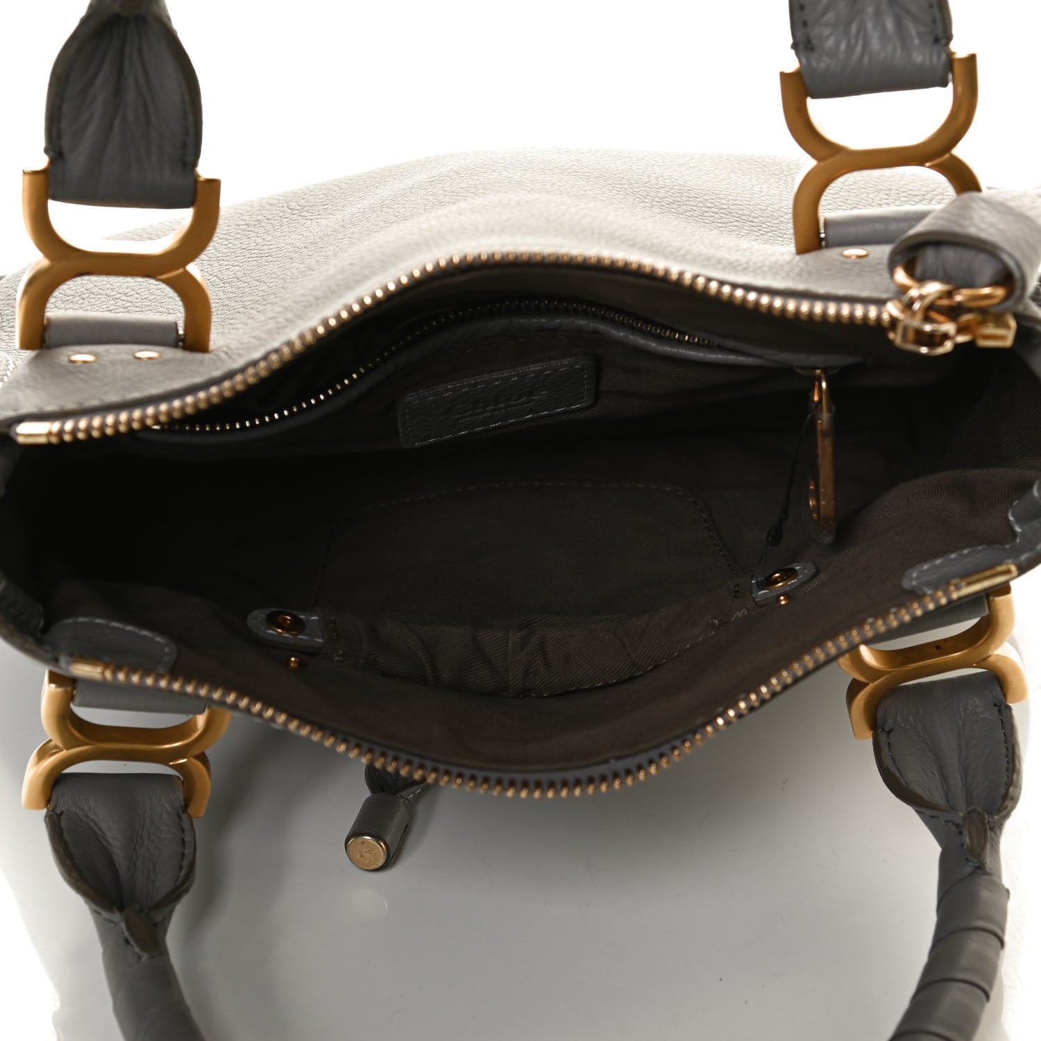 Chloe Calfskin Small Marcie Satchel Cashmere Grey 4 of 15