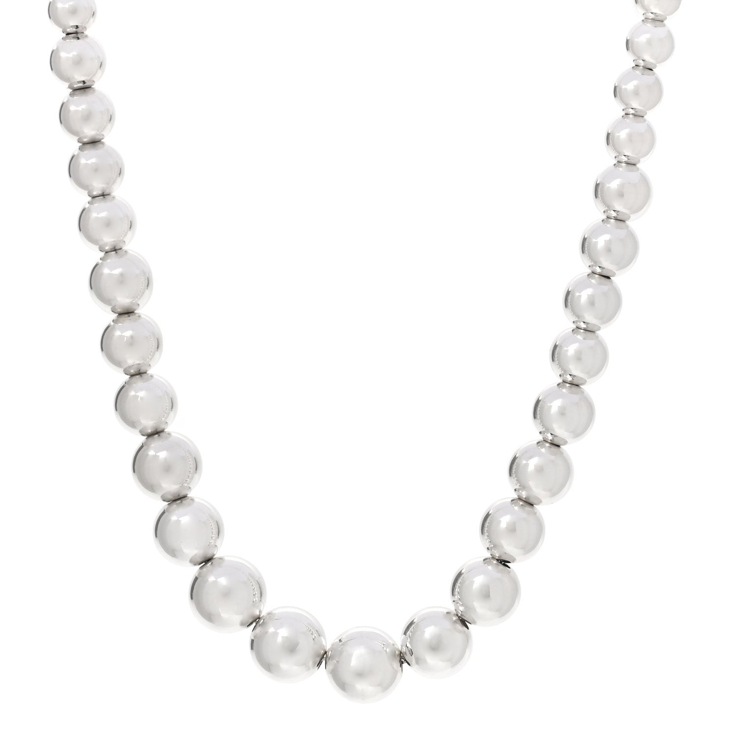 Tiffany Sterling Silver HardWear Graduated Ball Necklace 1 of 5