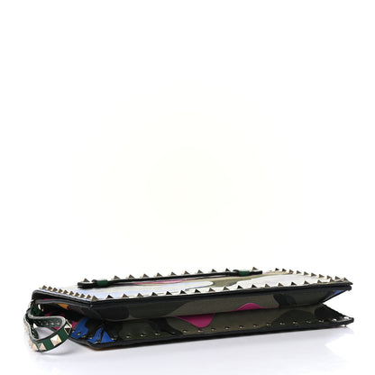 Valentino Garavani Nappa Canvas Camouflage Rockstud Wristlet Clutch Multicolor 4 of 7