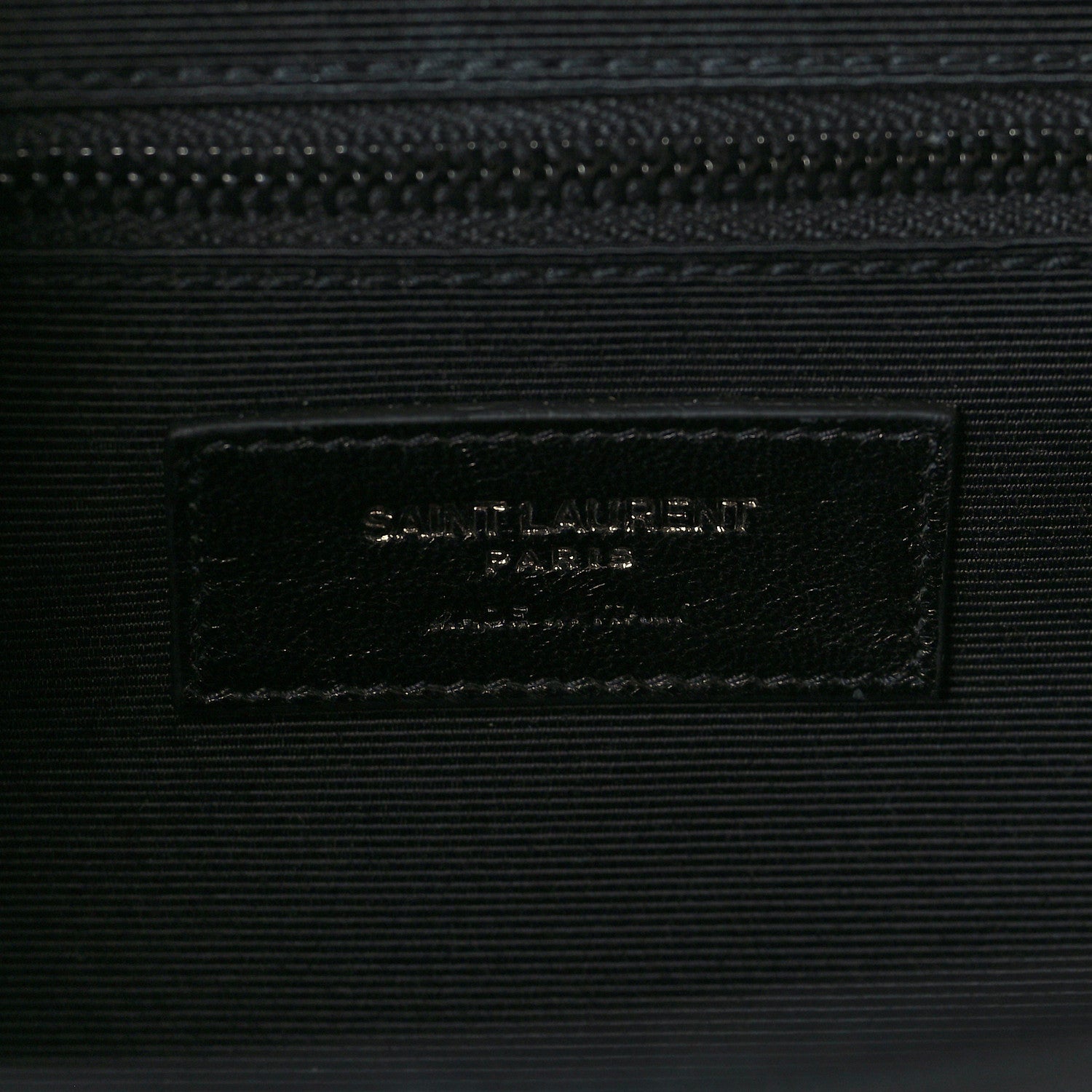 Saint Laurent Grain De Poudre Textured Mixed Matelasse Large Triquilt Monogram Monochrome Satchel Black 6 of 6
