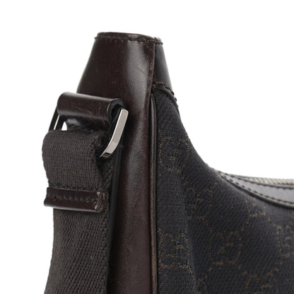Gucci Denim Monogram Shoulder Bag Brown 14 of 18