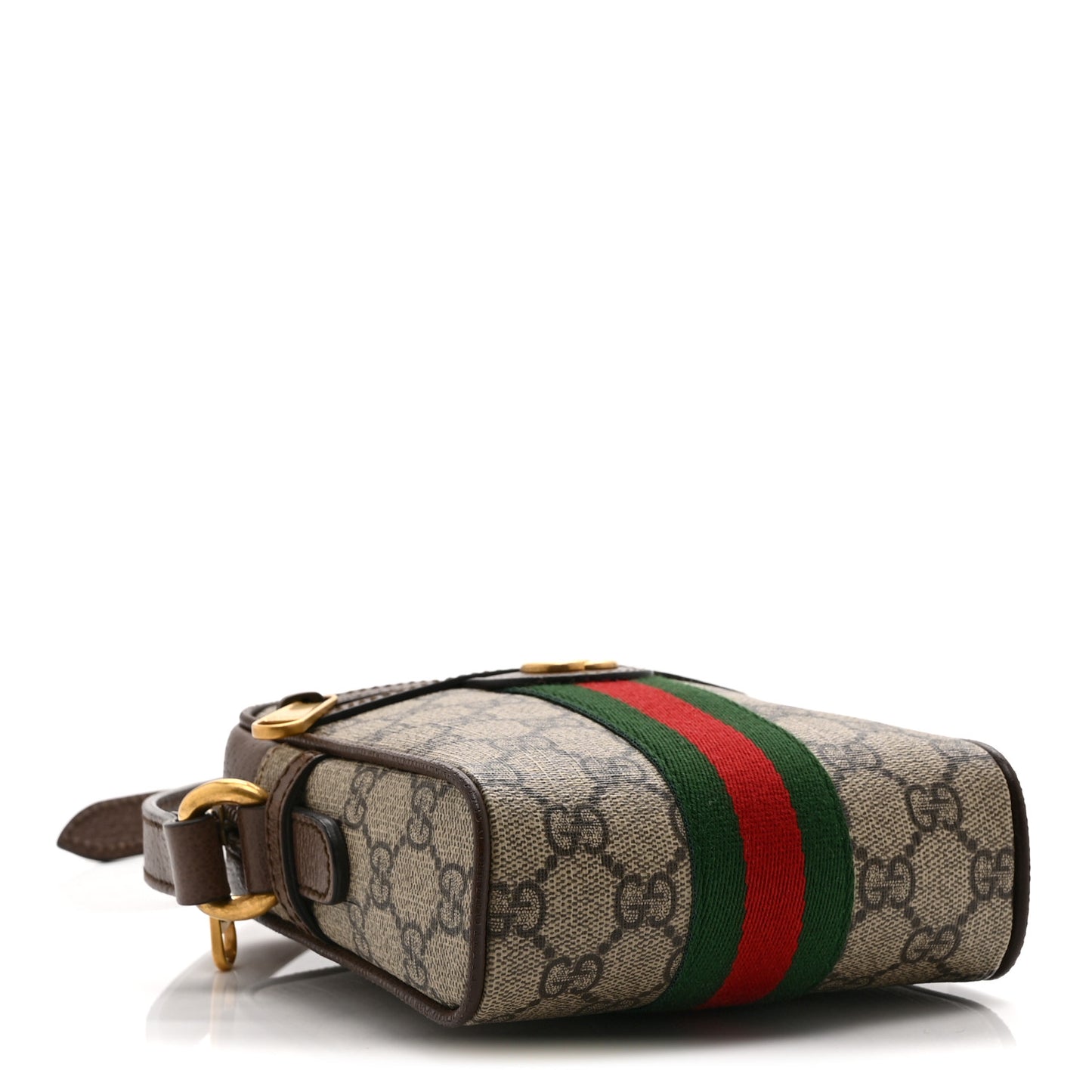 GG Supreme Monogram Web Mini Ophidia Messenger Brown