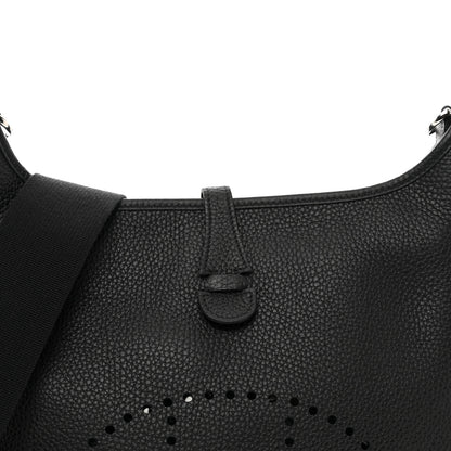 Hermes Taurillon Clemence Evelyne III PM Black 7 of 9