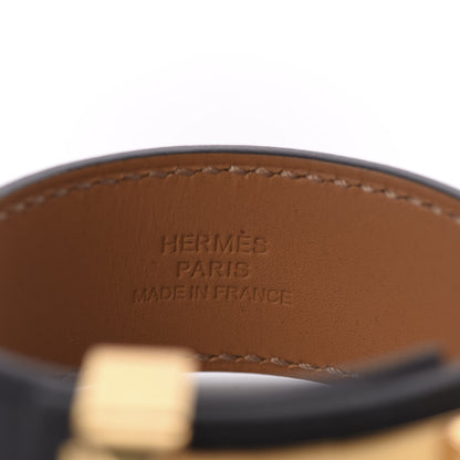 Hermes Madame Calfskin Collier de Chien 24 Bracelet T2 Black 3 of 4