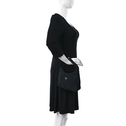 Prada Tessuto Nylon Shoulder Bag Black 2 of 15