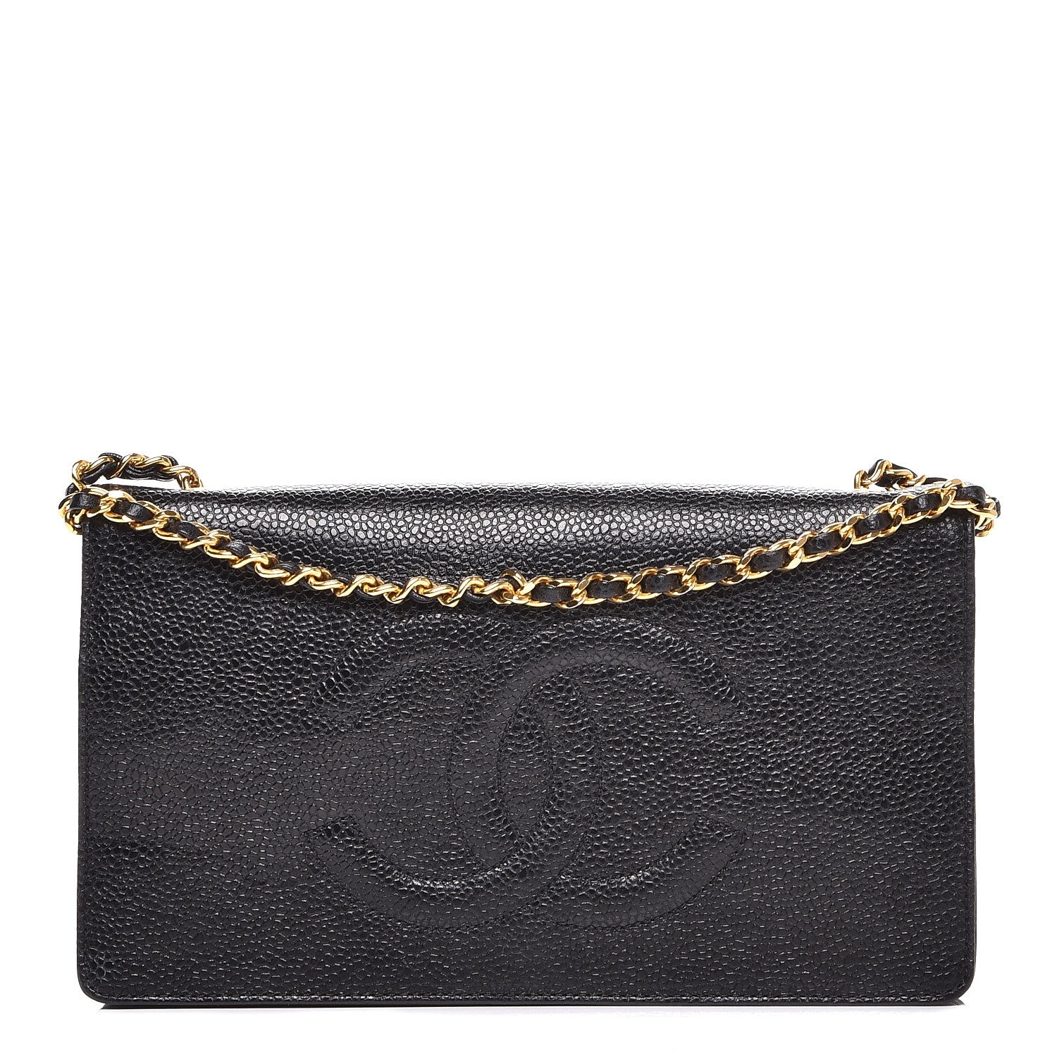 Chanel Caviar Timeless CC Wallet on Chain WOC Black 1 of 7