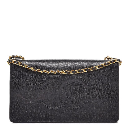 Chanel Caviar Timeless CC Wallet on Chain WOC Black 1 of 7