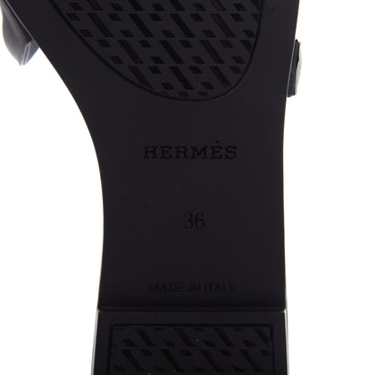 Hermes Rubber Aloha Sandals 36 Black 9 of 11