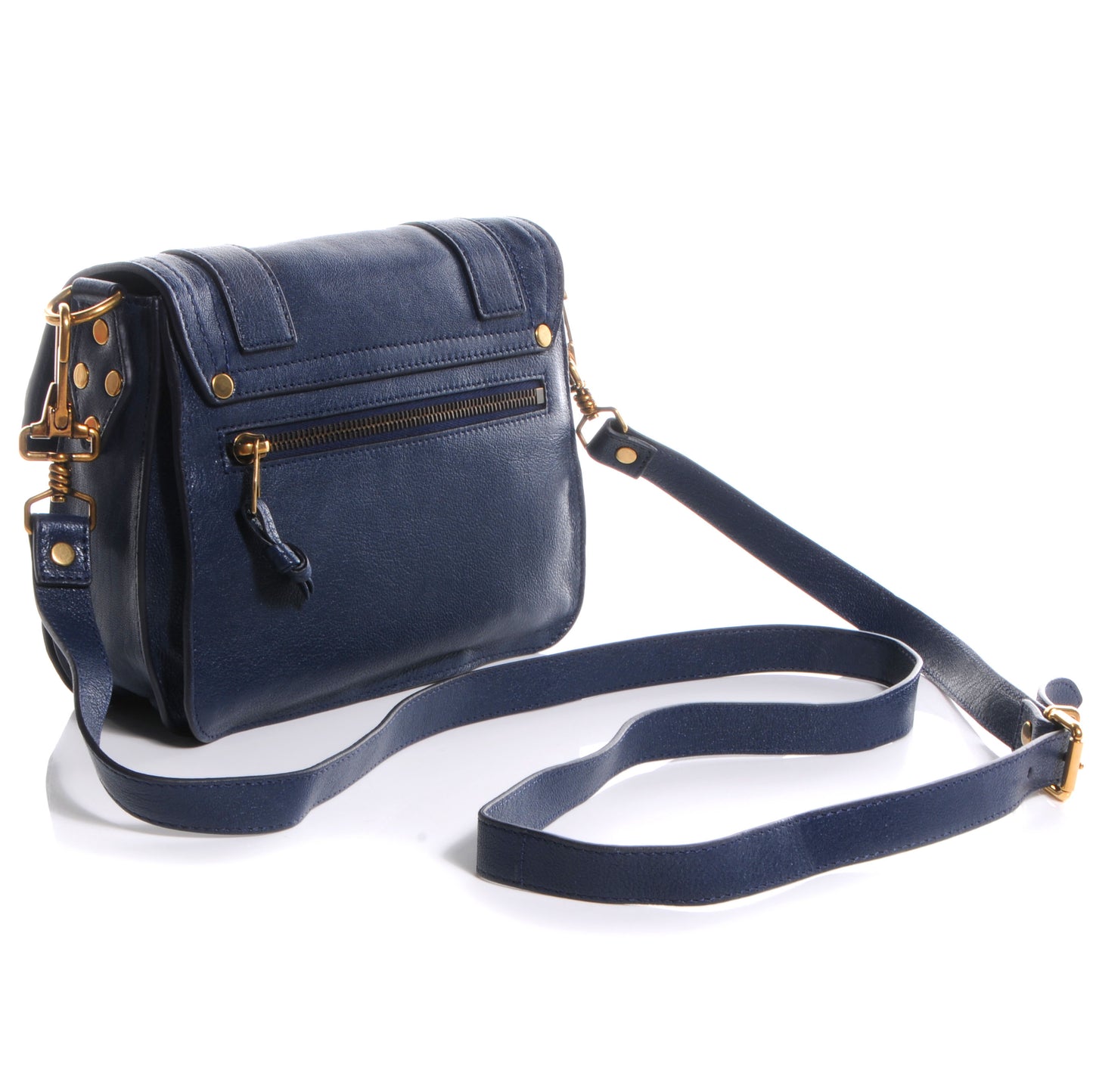 Leather PS1 Mini Pouch Messenger Bag Midnight