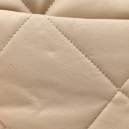 Chanel Goatskin Quilted Large Chanel 19 Flap Beige 12 of 14