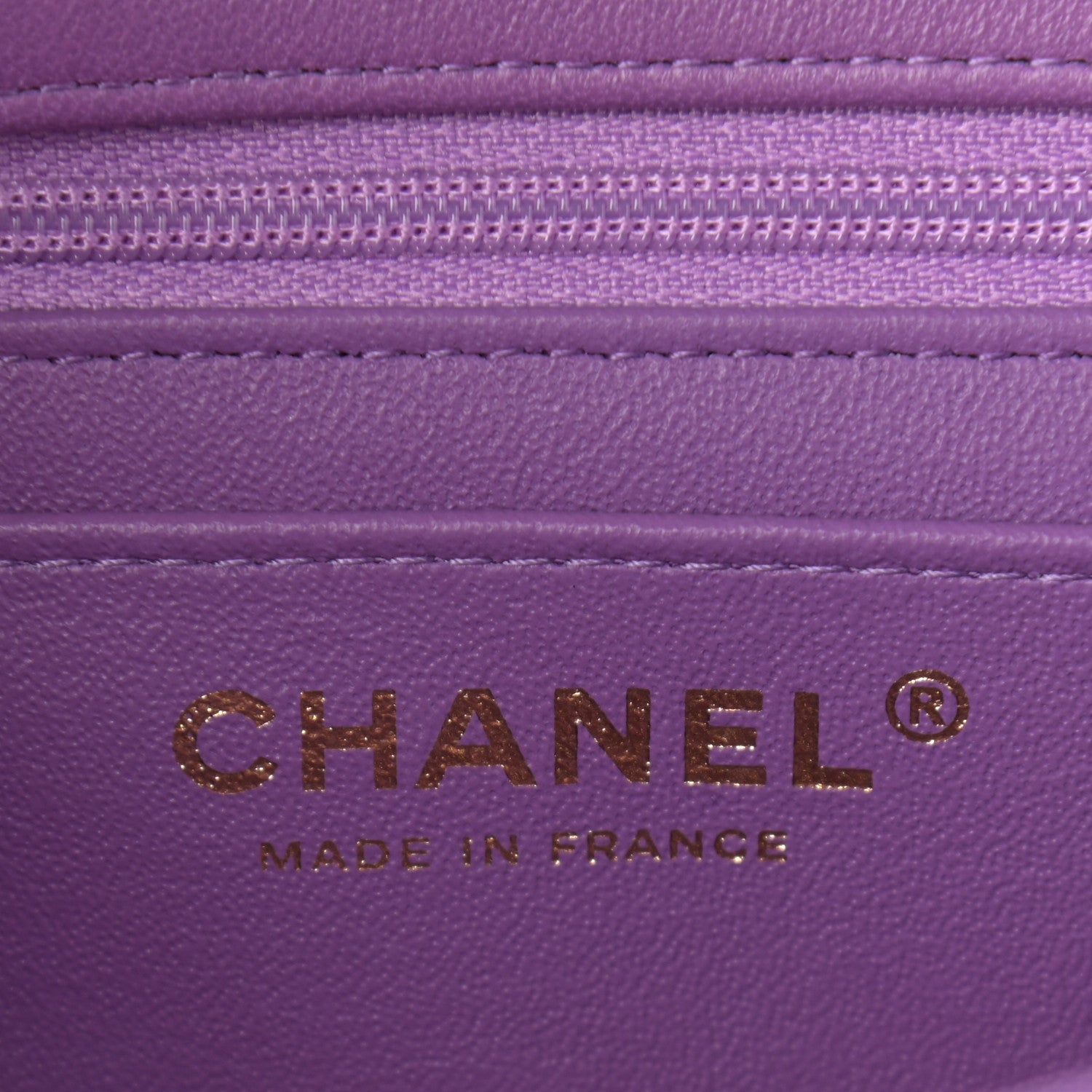 Chanel Tweed Quilted Mini Rectangular Flap Light Purple Pink Navy 6 of 11