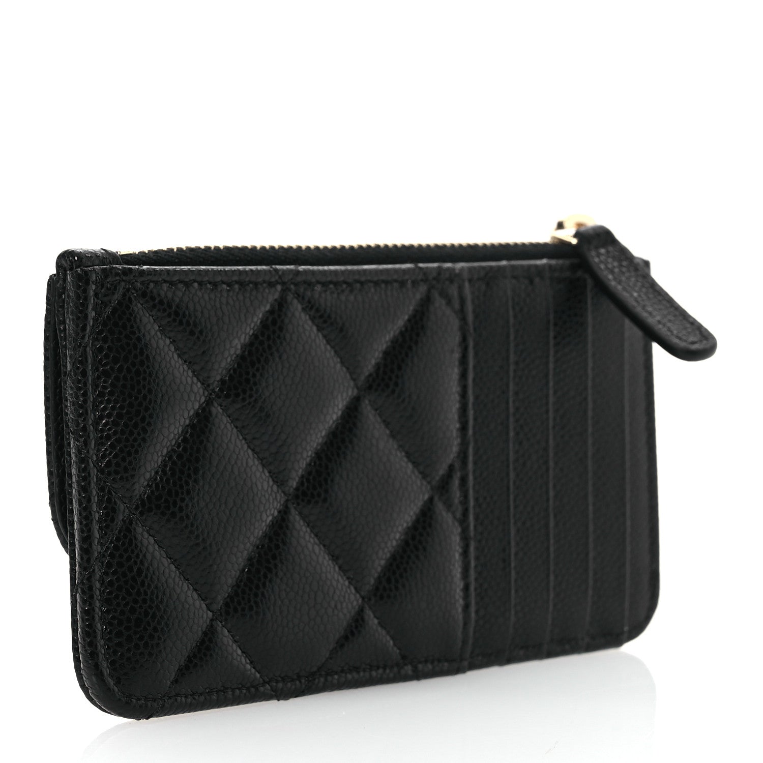 Chanel Caviar Quilted Flap Zip Card Holder Black 3 of 8