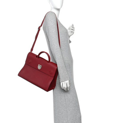 Christian Dior Bullcalf Large Diorever Flap Red 2 of 11