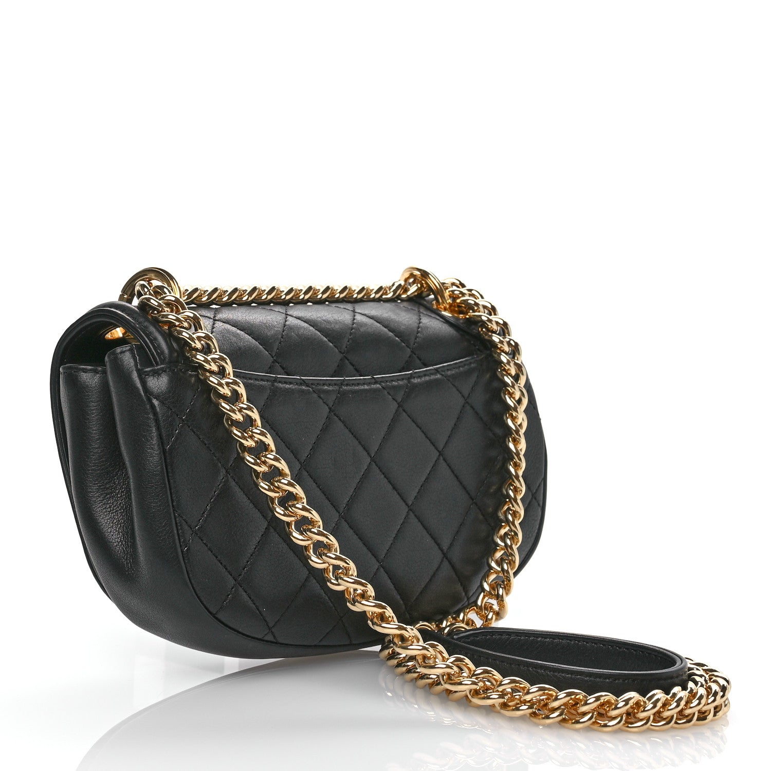 Chanel Calfskin Quilted Small Underline Flap Black 3 of 11