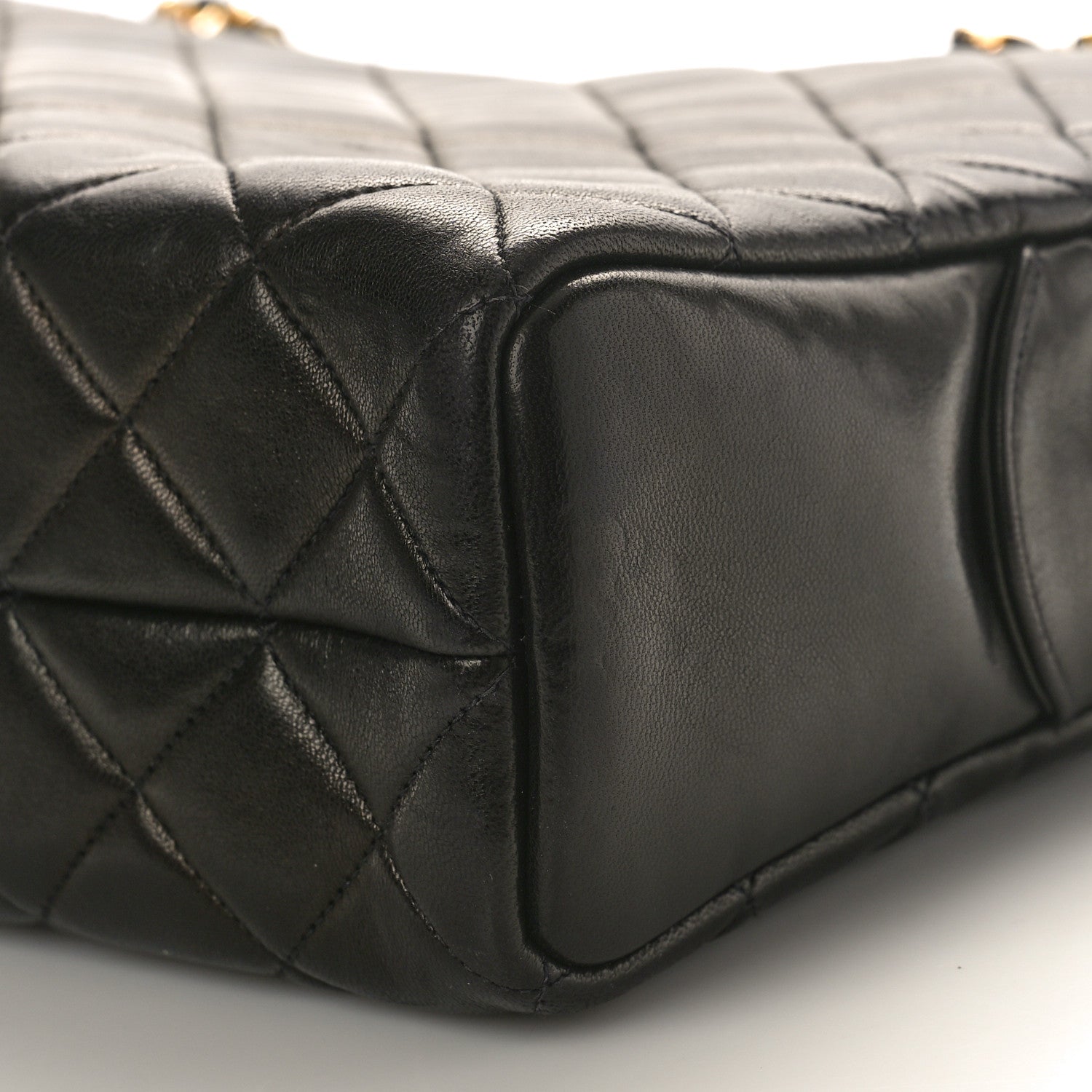 Chanel Lambskin Quilted Shoulder Bag Black 9 of 10
