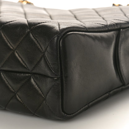 Chanel Lambskin Quilted Shoulder Bag Black 9 of 10