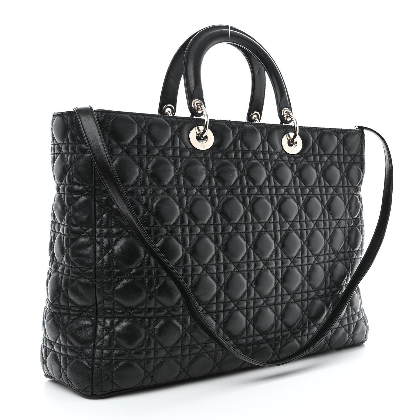 Lambskin Cannage XL Lady Dior Black