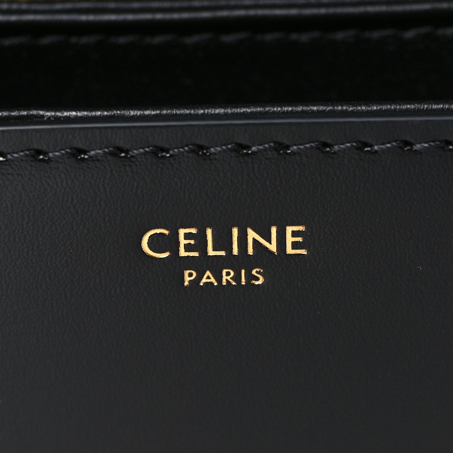 Shiny Calfskin Medium Triomphe Black