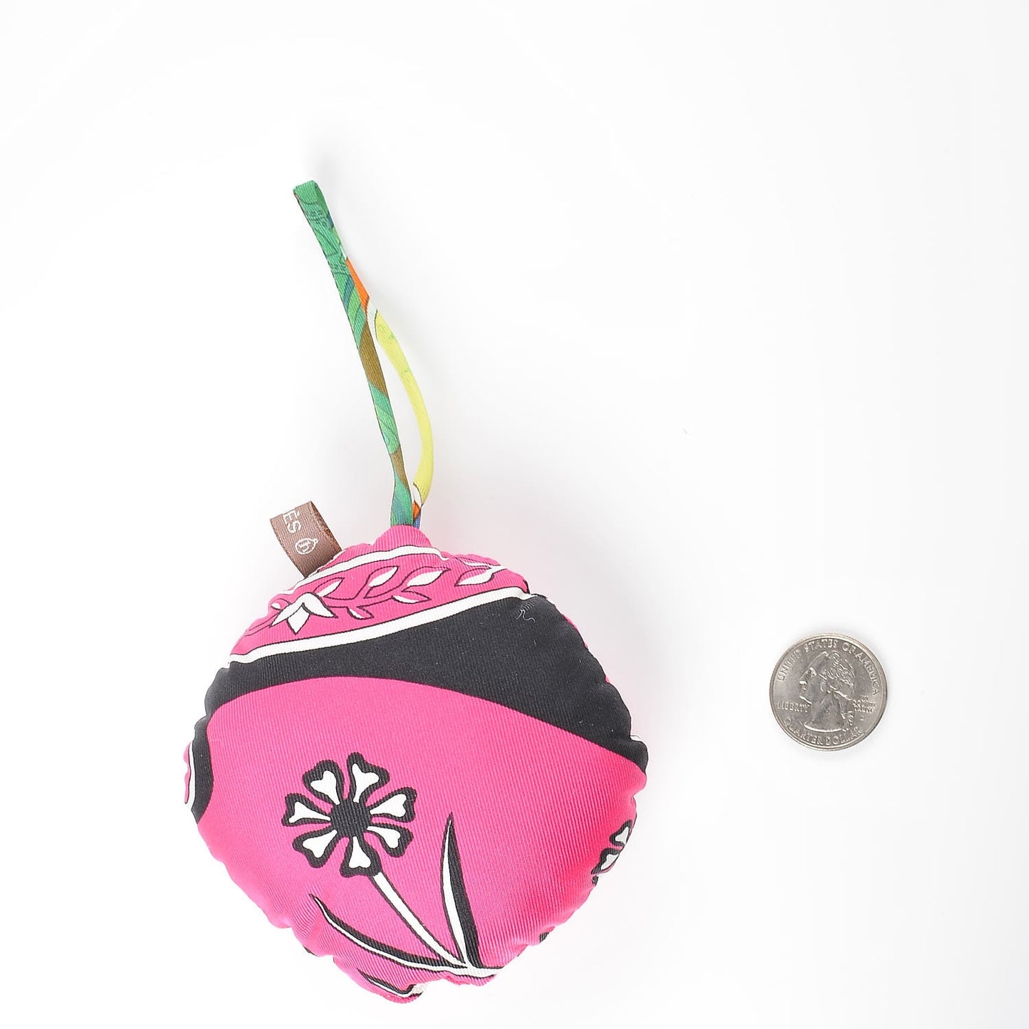 Silk Petit H Round Ornament Charm