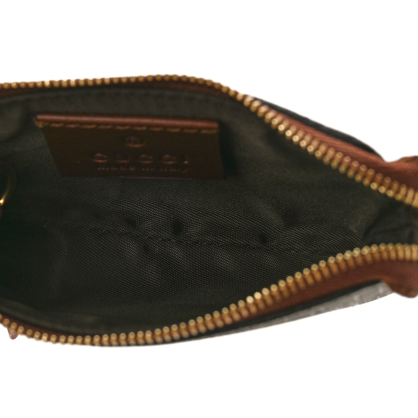 GG Supreme Monogram Key Case Brown